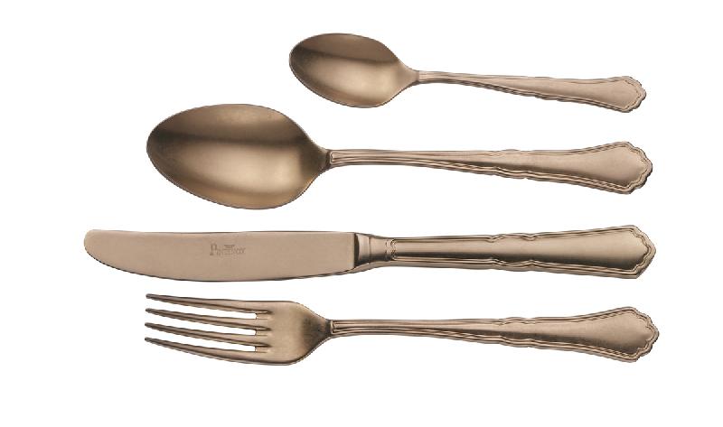COUTEAU DE TABLE MONOBLOC BRONZE 22,7 CM SETTECENTO PINTINOX