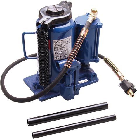 2883 - Cric hydrau-pneumatique BGS Technic - capacité de levage 20 t - actionnement air comprimé et manuel_0