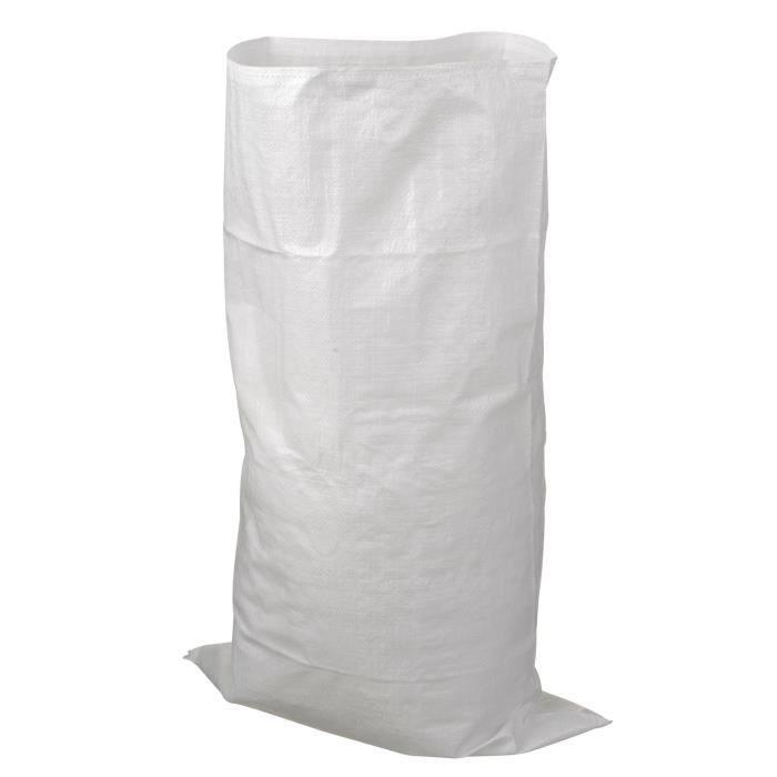 NATURE SAC A DÉCHETS MATÉRIAUX BATI - BLANC - 60 L - H100XØ60 CM_0