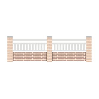 Aouda - Clôtures en PVC - Sothoferm - Lames ajourées verticales 70 x 20 mm - Double traverse 120 x 28 mm - Couleurs standards et sur mesure_0