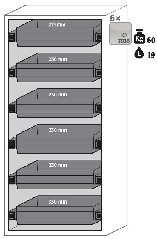 ARMOIRE SÉCURITÉ S-CLASSIC-90 S90.196.090.WDAS JAUNE - MANUTAN COLLECTIVITÉS
