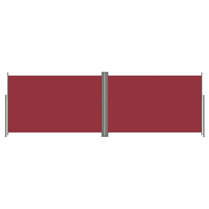 AUVENT PARAVENT STORE BRISE-VUE LATÉRAL RÉTRACTABLE DE PATIO JARDIN TERRASSE BALCON PROTECTION VISUELLE ÉCRAN 200 X 600 CM ROUGE 02_0007472_0