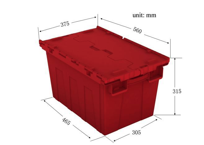 Bacs en plastique avec couvercle - Conteneur logistique en polypropylène - bacseals_0