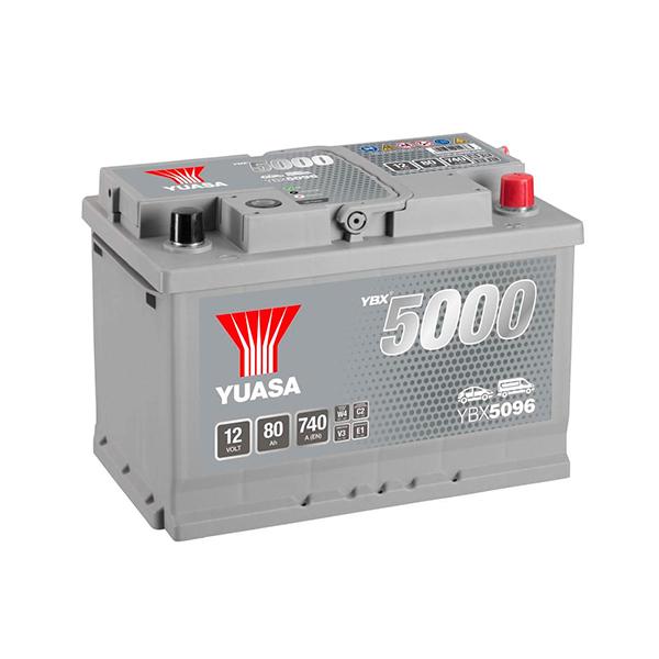 Batterie voiture Yuasa YBX5096 - 12V 80Ah 740A - Premium pour véhicules conventionnels_0