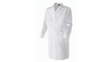 Blouse de laboratoire homme blanche 100% coton - Boutons Molinel 3360 - Taille 3XL - Confort et praticité_0