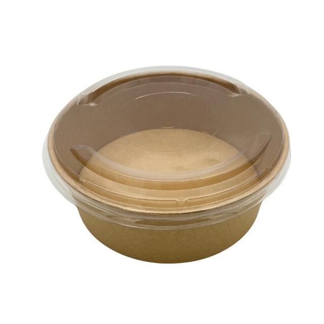 Bol en carton avec son couvercle 1300 ml JORIDEAL - marron en carton 3519400981309_0