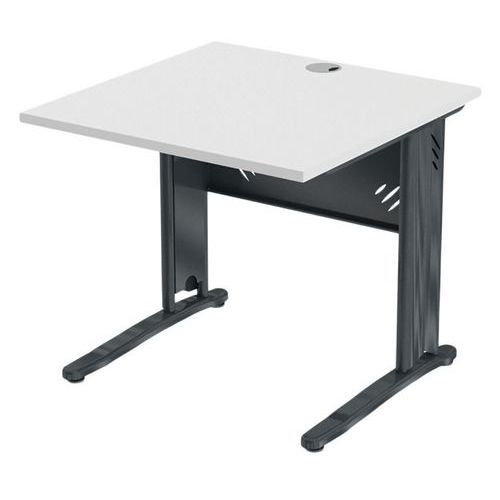 BUREAU MÉTA VDF MÉTAL 80 X 80 CM BLANC ANTHRACITE - MBA