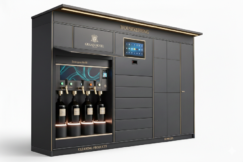 Casier intelligent pour produits d'entretien ménager - distribution contrôlée et accès centralisé_0