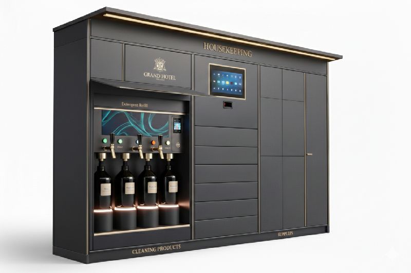 Casier intelligent pour produits d'entretien ménager - distribution contrôlée et accès centralisé_0