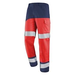 Cepovett - Pantalon de travail Fluo SAFE XP Rouge / Bleu Marine Taille S - S 3603624532246_0