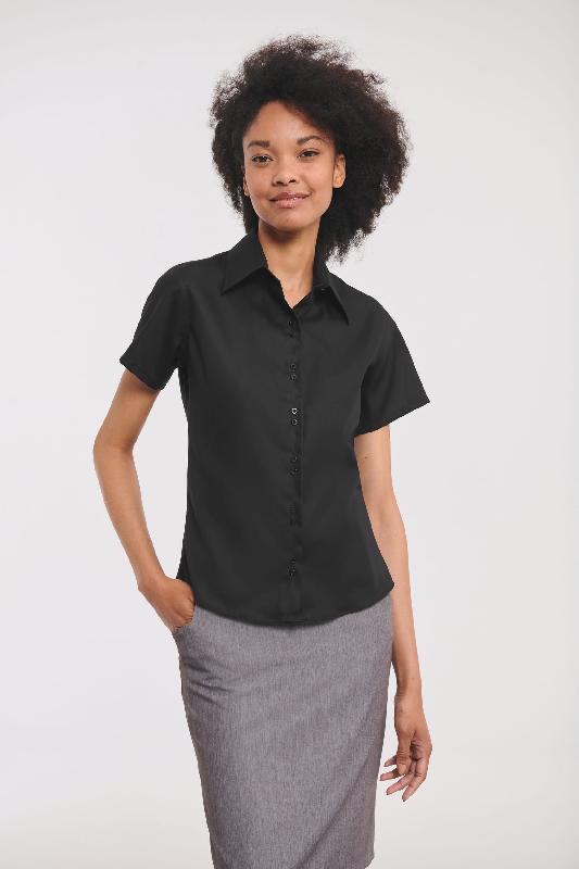 Chemise femme manches courtes Non Iron - 100% coton micro sergé - Réf: RU957F_0