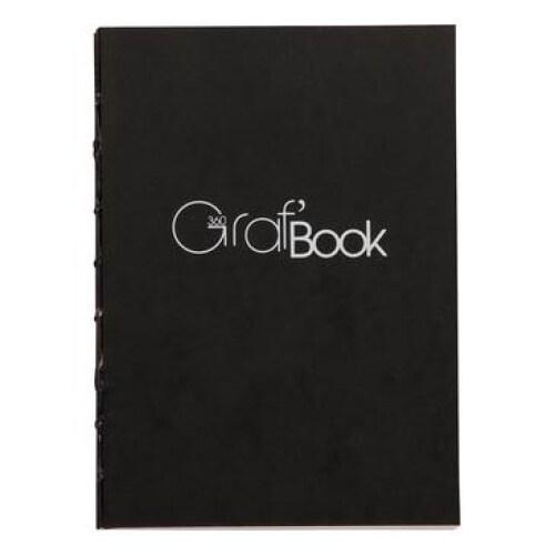 Clairefontaine Lot de 5 Carnet Graf'Book 360°, format A6, 100 feuilles 100g/m², reliure cousue dos brut - 3329689758000_0