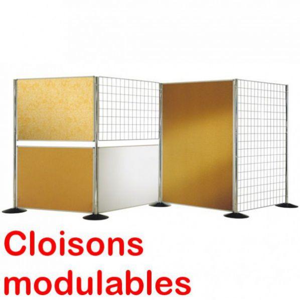 Cloison modulable - Facile à assembler & polyvalente Blanc laqué Recto/verso_0