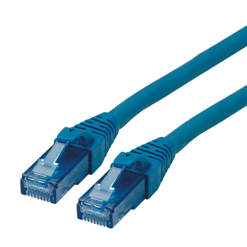 Cordon ROLINE UTP Cat.6A / 10 Gigabit, Component Level, LSOH, bleu, 20 m_0