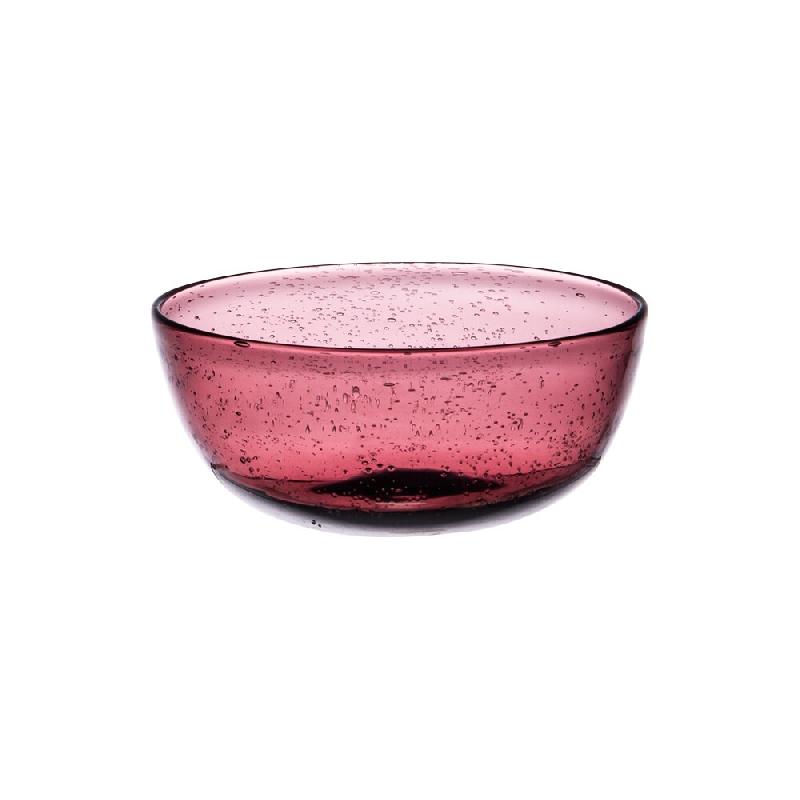 Coupelle Bullée violet 12 cm x6 -  Rond Verre Table Passion 12x12 cm - violet verre 3106233021021_0