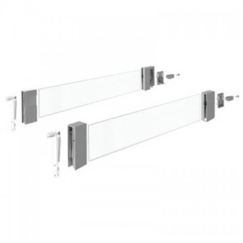 DESIGNSIDE VERRE - KIT POUR HAUTEUR 176 MM-620MM-ARGENT HETTICH