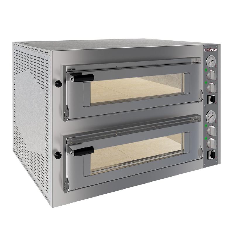 Diamond - Four électrique 2x 4 pizzas diam.350mm, 2 chambres - réf. WR-FD24-MD - gris AKS-WR-FD24-MD_0