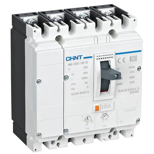 DISJONCTEUR RELAIS THERMOMAGNÉTIQUE 4P 250A/160A S 50KA - CHINT
