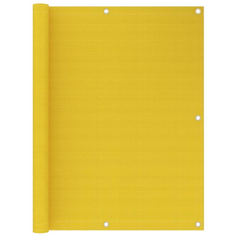 Écran de balcon brise-vue - Protection confidentialité PEHD jaune 120 x 400 cm - Résistant UV et moisissures_0