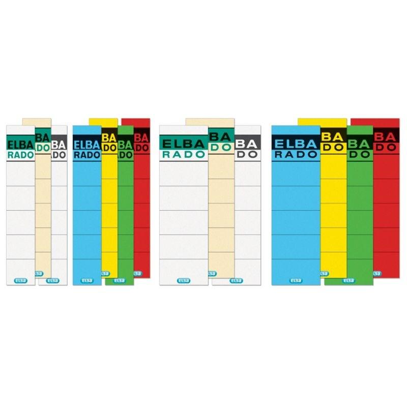 Elba Rado 100420949 Lot de 10 étiquettes autocollantes courtes et larges Jaune - 4002030026544_0