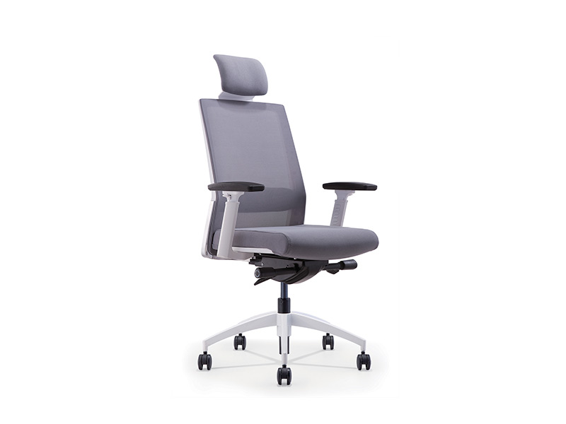 Fauteuil de direction RECA - Résille premium noire ou grise - Soutien lombaire réglable - Assise tissu ignifugé_0