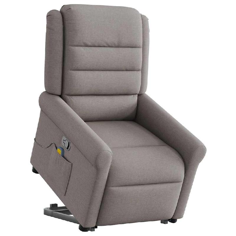 Fauteuil inclinable de massage Taupe Tissu Modèle Derlonia - 8721102963131_0