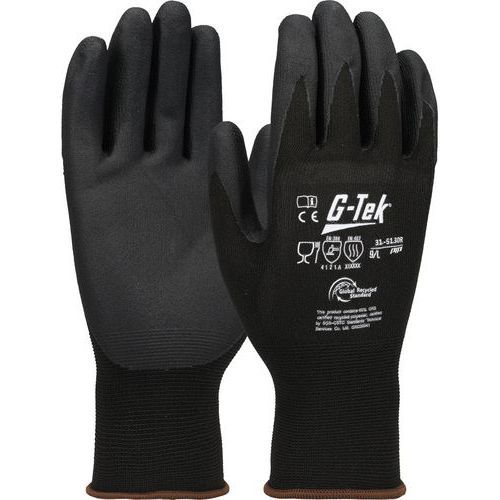 GANTS DE MANUTENTION TRICOTÉS PET AVEC POIGNÉE ENDUCTION MOUSSE NITRILE - 8