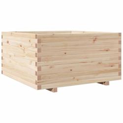 Helloshop26 - Jardinière bac lit surélevé plantes fleurs terrasse jardin 90 x 90 x 49,5 cm bois de pin massif marron 02_0038056 - 3000214039015_0