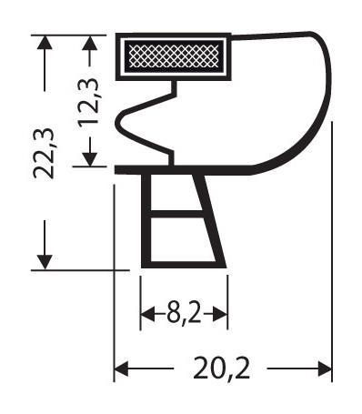 Joint pvc magnetique pour meubles frigos jpc-118_0