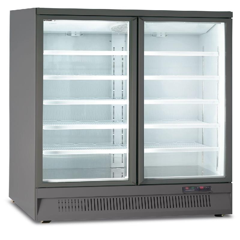 KLIMAITALIA Meuble congélation mural 2 portes, pas givre. Moteur axial du ventilateur régulateur électronique température. T° -18°C/-22°C. MR12_0