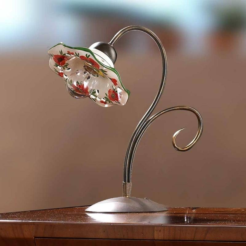 CERAMICHE LAMPE À POSER ROSOLACCI AVEC ABAT-JOUR EN CÉRAMIQU