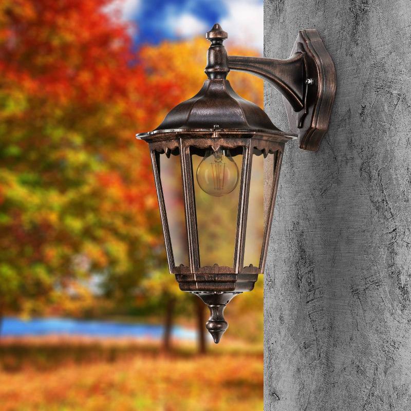 LCD APPLIQUE 1121 LANTERNE SUSPENDUE NOIR-CUIVRÉ