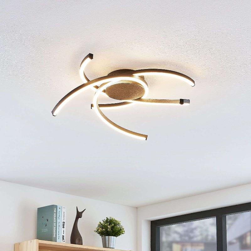LINDBY KATRIS PLAFONNIER LED, 58 CM, NOIR