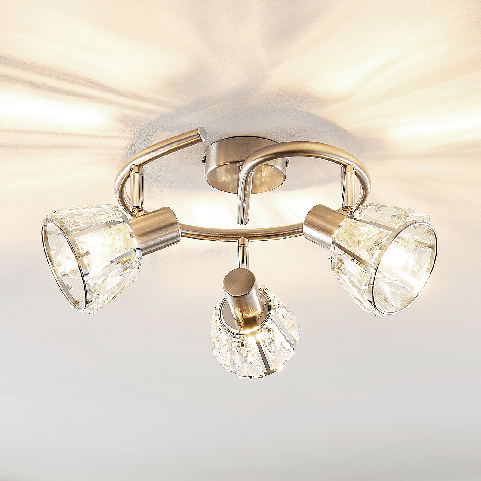 LINDBY KOSTA PLAFONNIER À 3 LAMPES, NICKEL