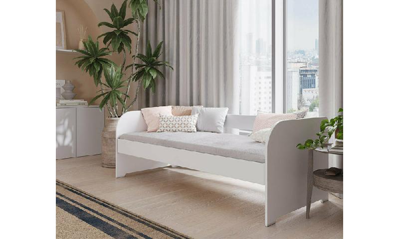 LIT BANQUETTE FLOCON  BLANC 80X200 CM