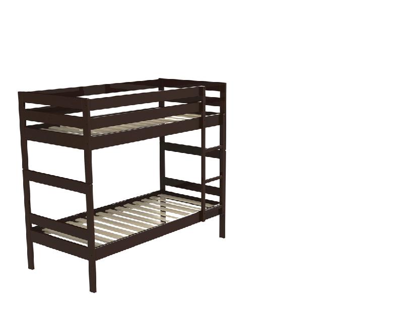 LIT SUPERPOSÉ DISSOCIABLE NOVA SOMMIER LATTES 90X200 BOIS COLORIS WENGÉ - MANUTAN COLLECTIVITÉS