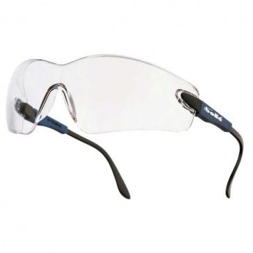 Lunettes de sécurité VIPER - Monture nylon bleu - Oculaires polycarbonate incolore anti-rayures - Protection UV - Branches réglables_0