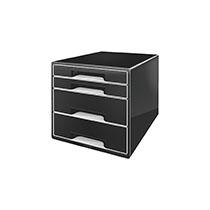 MODULE DE CLASSEMENT LEITZ WOW 4 TIROIRS NOIR