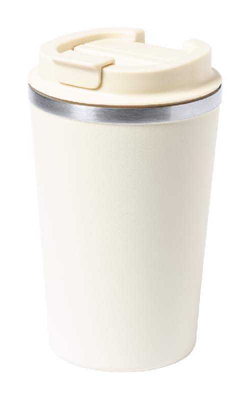 Mug thermos - isotherme double paroi en acier inoxydable - 350 ml avec couvercle_0