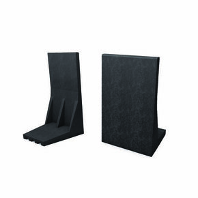 Éléments préfabriqués pour mur de soutènement en plastique recyclé noir - 50x50x55cm - robuste et durable_0