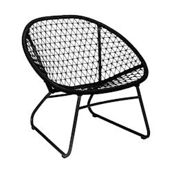 Now's Home - Fauteuil Lounge Outdoor Bao Bao Tresse -noir 75x71.5x72.5cm - 3256390241630_0