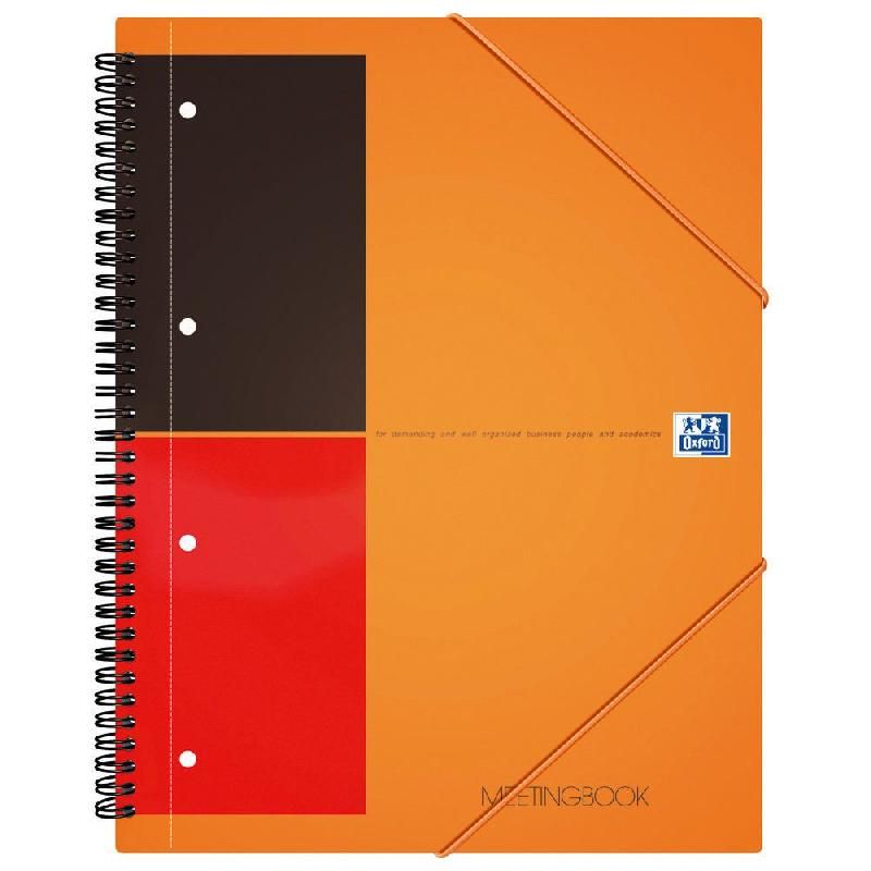 OXFORD CAHIER À SPIRALES MEETINGBOOK - FORMAT A4 MAXI (80 G/M2) - 80 PAGES LIGNÉES