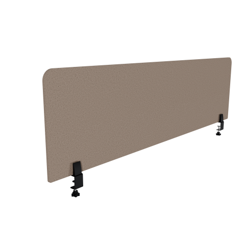 PANNEAU ÉCRAN ACOUSTIQUE AGATHE FLEXMUTE SABLE - AVEC FIXATIONS À PINCES À ÉTAU POUR BUREAU L 180 X H 50 CM