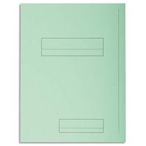 PAQUET DE 50 CHEMISES PRÉ-IMPRIMÉS 2 RABATS SUPER 250 EN CARTE 210 GRAMMES COLORIS VERT