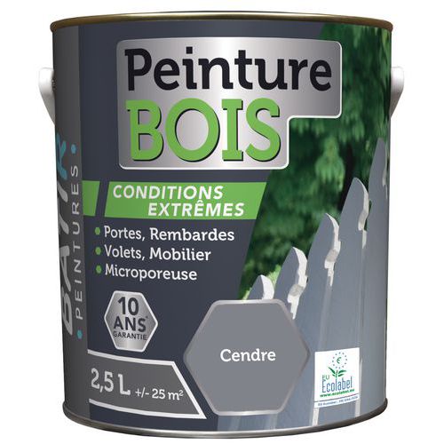 PEINTURE BOIS ECOLABEL BATIR - 25L CENDRE