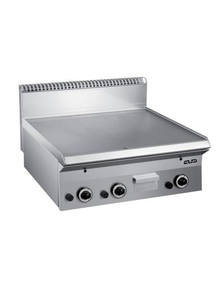 Plancha gaz chrome GFT1065LC - Plaque lisse inox AISI 304, 3 zones de chauffe indépendantes, 18 kW_0