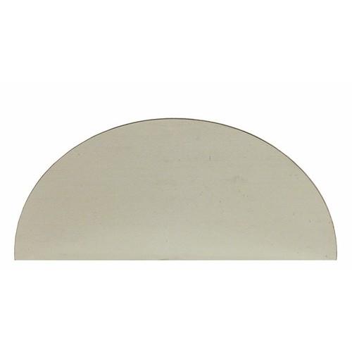 PLAQUE DE PROPRETÉ ALUMINIUM DEMI-LUNE - ADHÉSIVE - 150X300 MM BRICOZOR