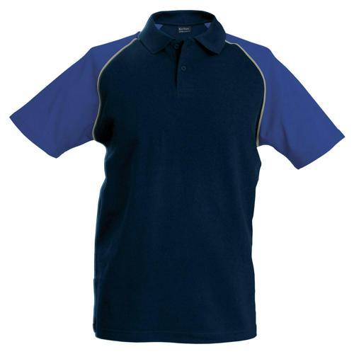 POLO BICOLORE TRADITIONNAL MARINE ROYAL
