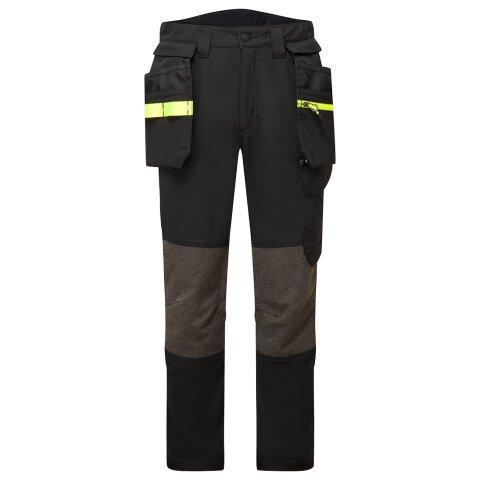 PORTWEST EV440 PANTALON DE TRAVAIL STRETCH HOLSTER EV4 NOIR TALL - TAILLE 40 - LONG