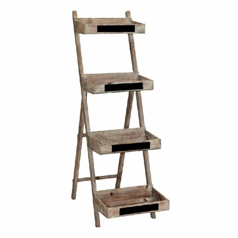 Présentoir en bois - 4 bacs - Dimensions 38.5x22.5x130cm_0